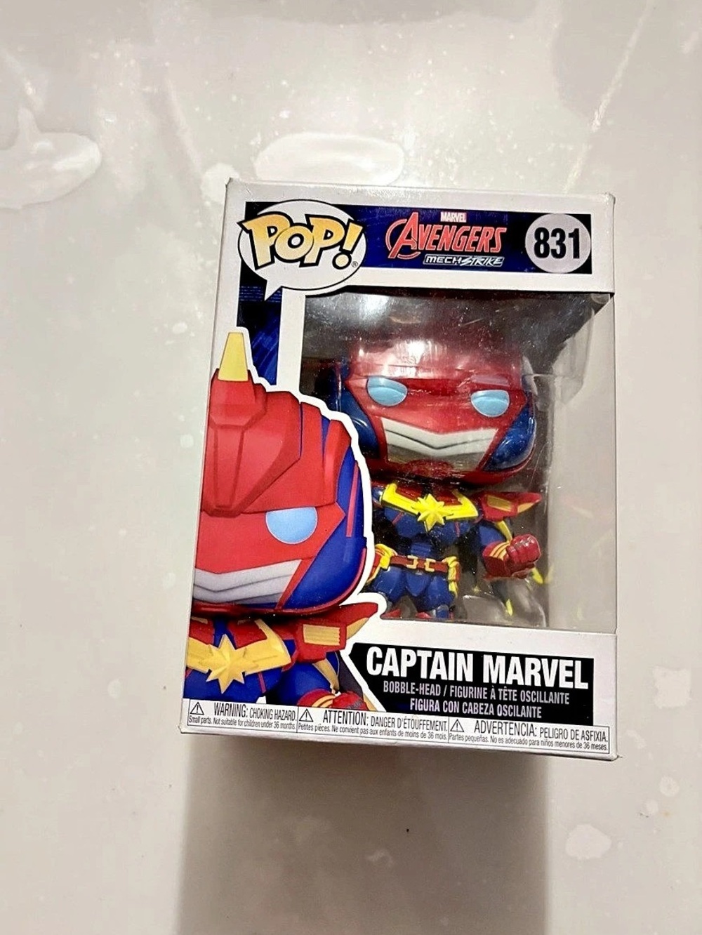 Funko Captain Marvel #831 (Avengers Mech Strike) Figure Red & Blue